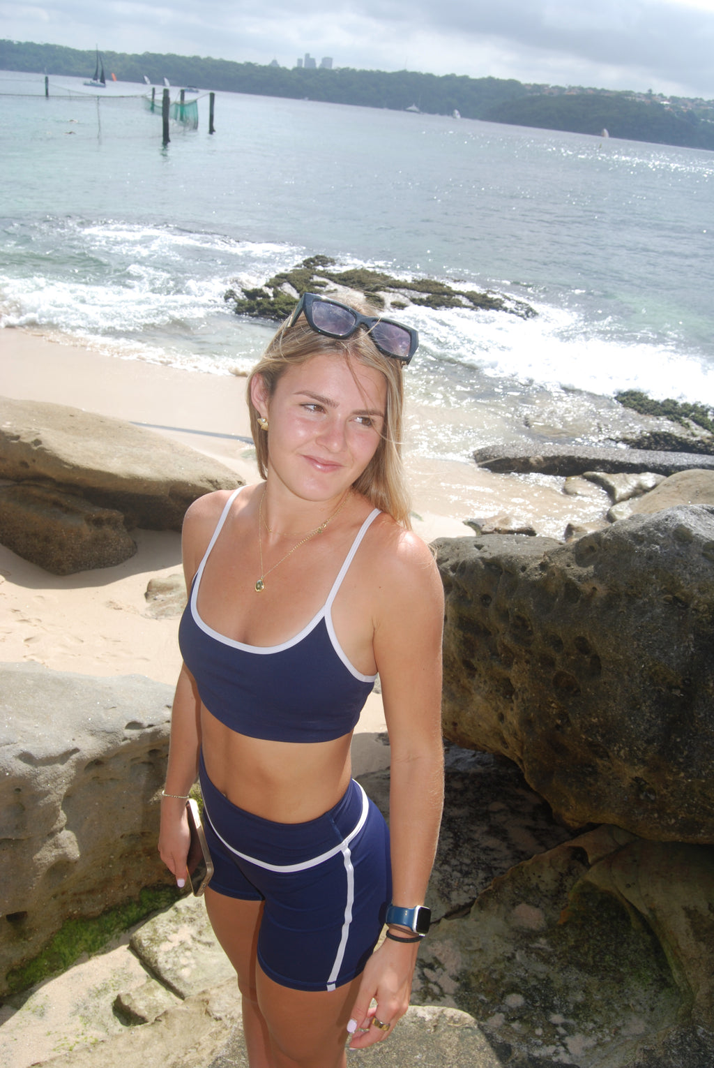 The Sculpt Sports Bra - navy